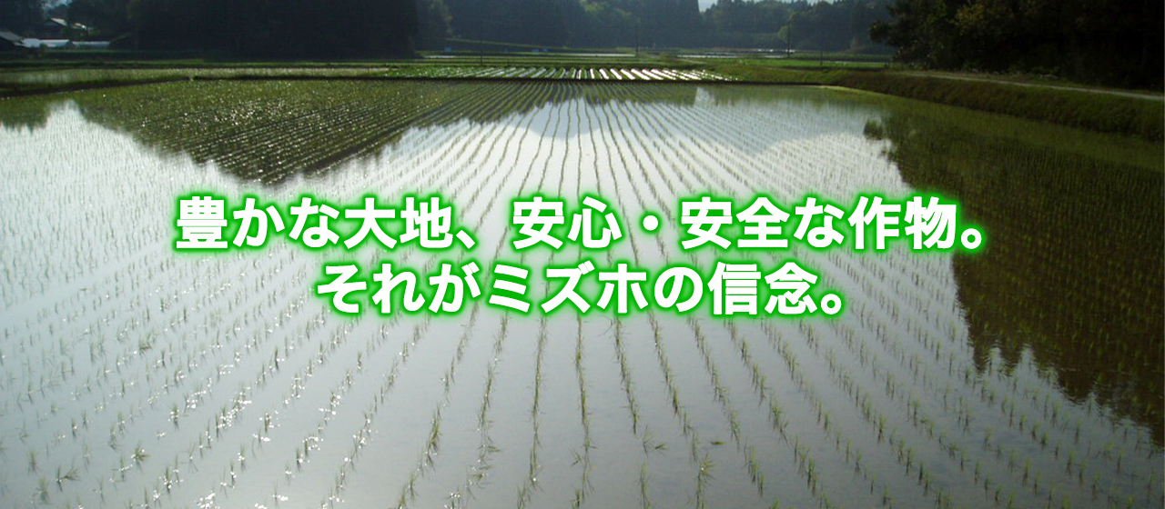 豊かな大地、安心・安全な作物。